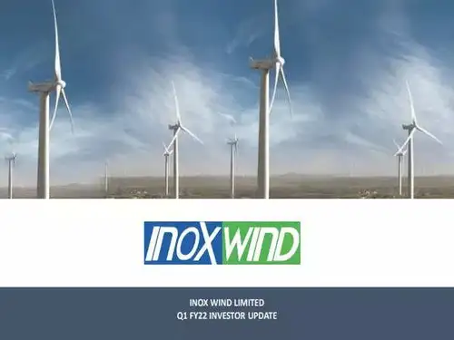 Inox Wind shares rose 10.5% to Rs 157.25 on BSE after a Rs 900 crore infusion from its promoter on May 28, 2024, involving marquee investors. Now net debt-free with 284% share growth in a year. CEO Kailash Tarachandani envisions reduced interest expenses, strong order book, and a 2.5 GW capacity from four plants, subsidiary Inox Green Energy.