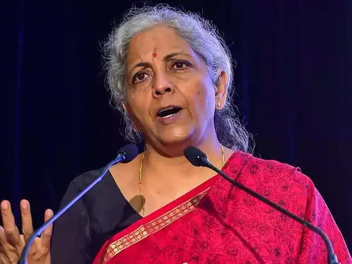 Four public sector banks, Canara Bank, Indian Bank, Bank of India, and EXIM Bank, present dividend cheques totaling Rs 6,481 crore to Finance Minister Nirmala Sitharaman for the financial year 2023-24.