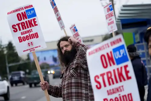 Boeing workers, represented by the International Association of Machinists and Aerospace Workers, have gone on strike over a contract dispute. The union claims Boeing is not taking mediation seriously, particularly on issues of wages and pensions. Mediation continues as factories in Renton and Everett remain shut down.