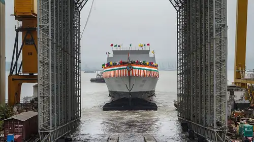 Mazagon Dock Shipbuilders' market capitalisation crossed  ₹1 lakh crore milestone on July 4. The surge follows the company's recent designation as a 'Navratna'.